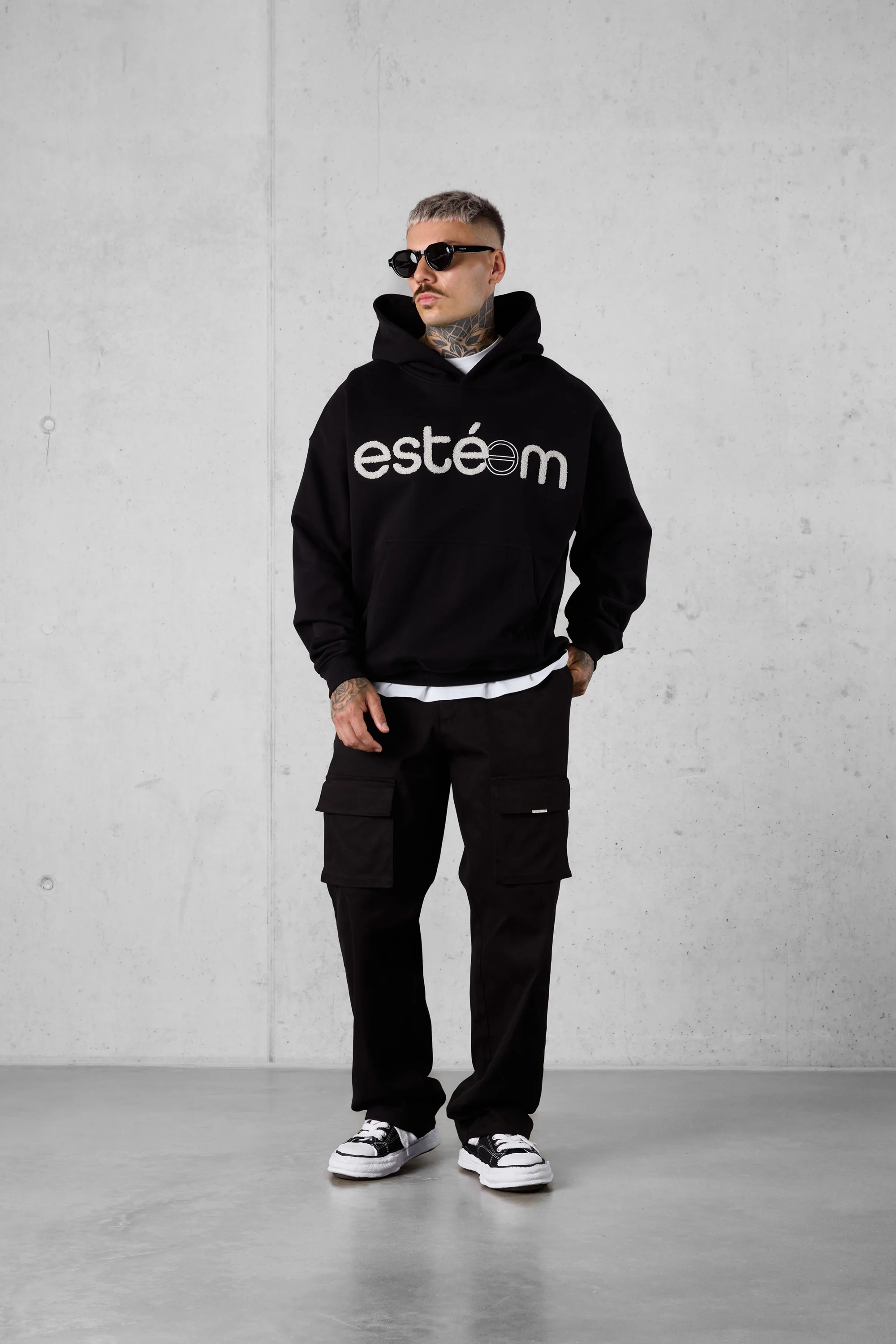 BLACK SP APPLIQUÉ OVERSIZED HOODIE - Image 3