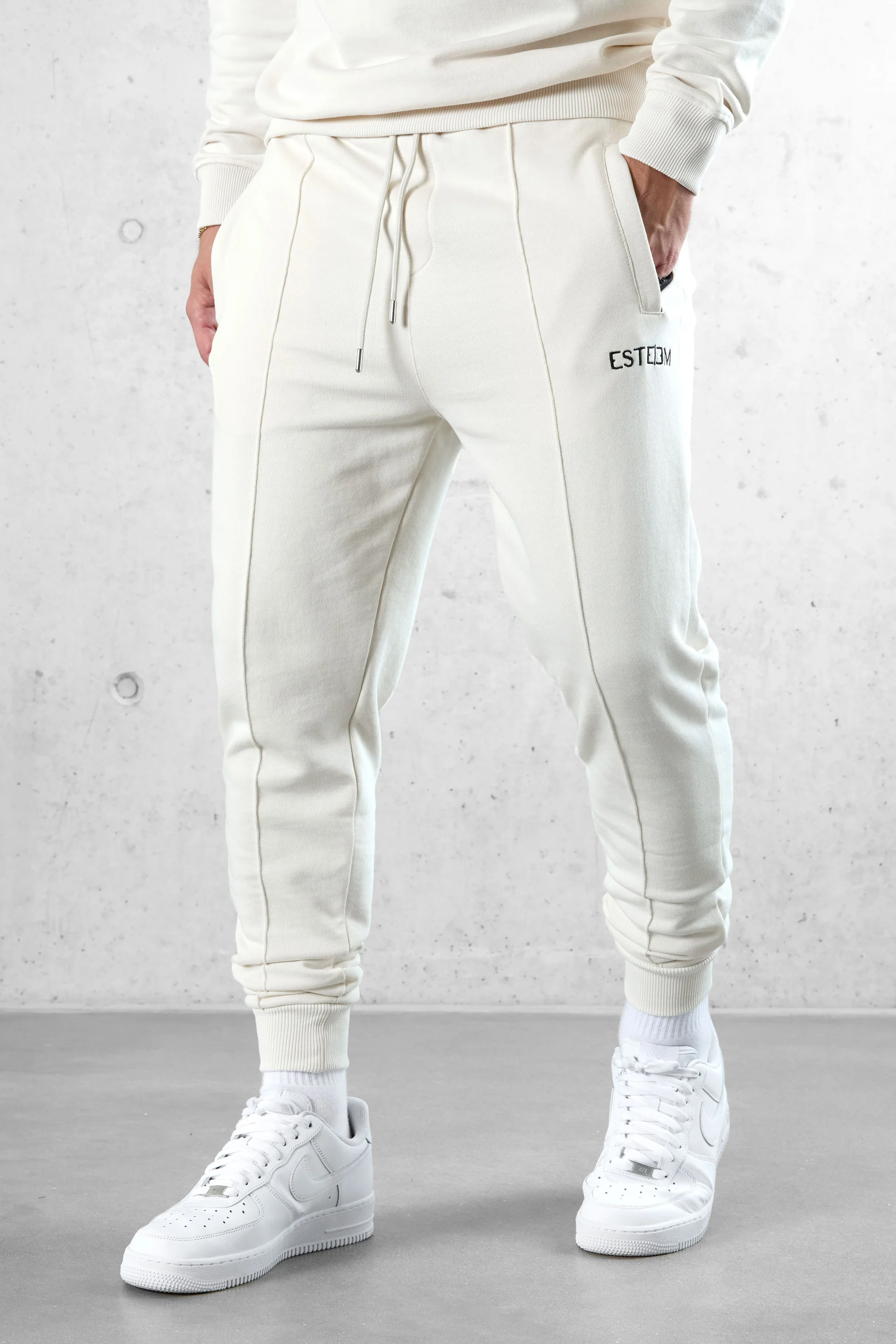 CREAM BASIC SWEATPANTS - Image 3