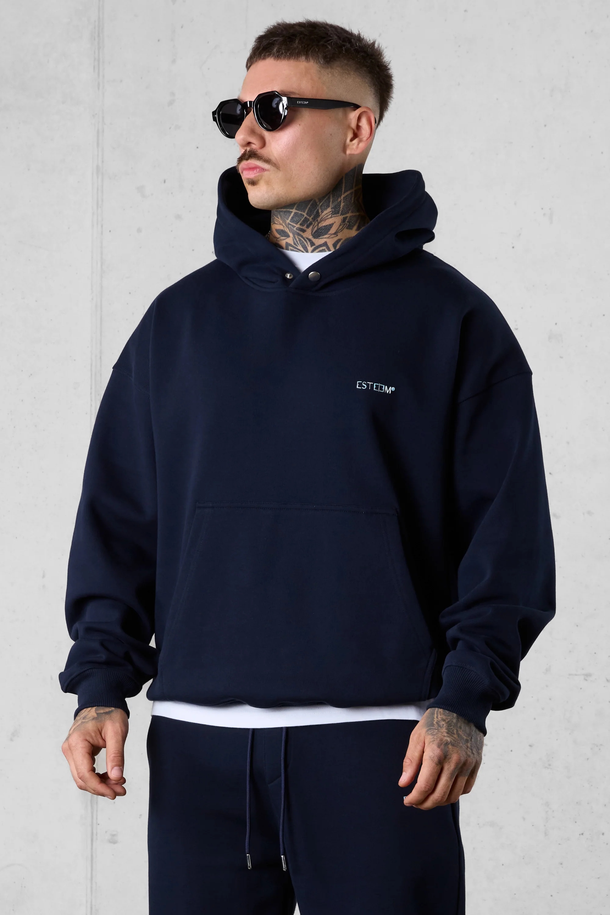 DARKSAPPHIRE ESSENTIAL OVERSIZED HOODIE - Image 4