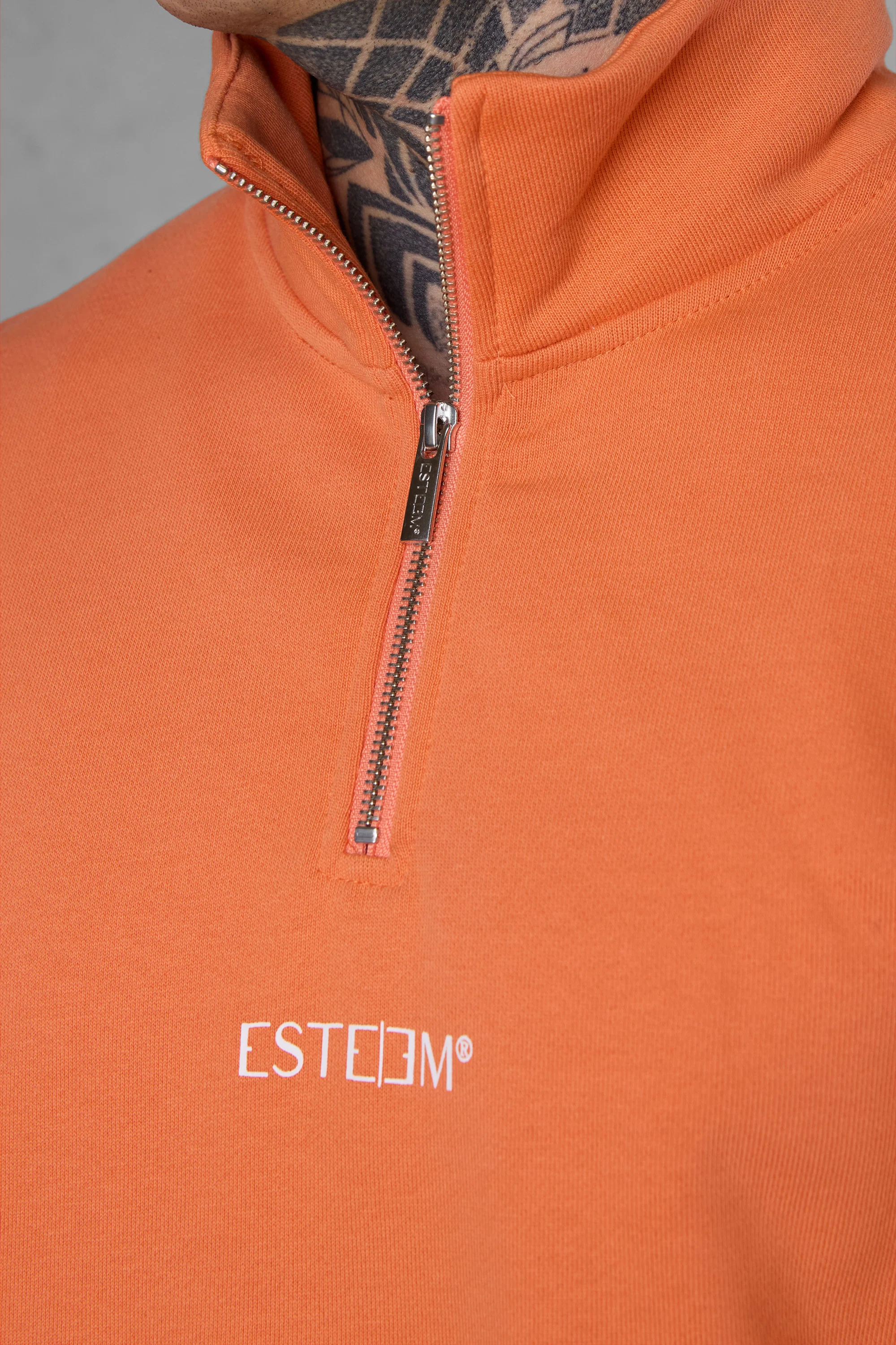 DUSTYORANGE DISCREET OVERSIZED HALFZIP SWEATER - Image 5