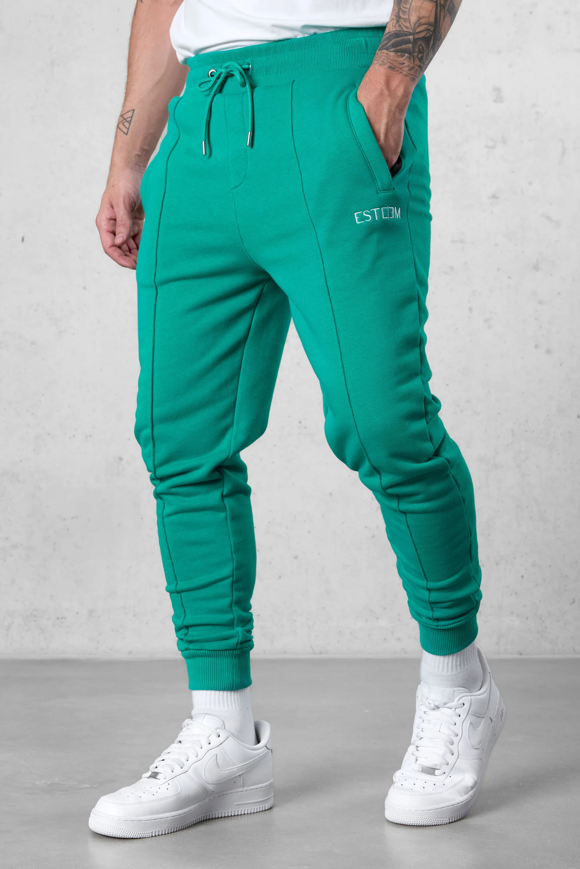 PEPPER GREEN BASIC SWEATPANTS - Image 4